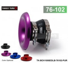 TANSKY - Universal PURPLE Inlet 4" 102MM Velocity Stack Aluminum RAM Air Intake Composite With Clamps And Slicone hose TK-BOV1009DDLB-76102