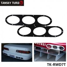 TANSKY - Black /Silver New Car Styling Universal Fitment Rear Bumper Air Diversion Diffuser Panel 2pcs TK-RWD7T