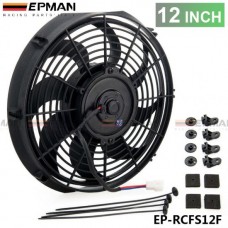 EPMAN 12" Universal 12 V 90W Slim Pull Push Racing Electric Radiator Engine Cooling Fan EP-RCFS12F
