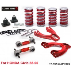 EPMAN Lowering Coil Springs+ Front camber kits+ Rear Lower Control Arms (Fits For Honda Civic 88-95) TK-FCACASP-01EG