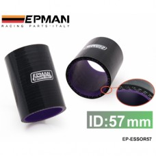 EPMAN 2.25" 57mm 3-Ply Silicone Intercooler Turbo Intake Pipe Coupler Hose BLACK EP-ESS0R57