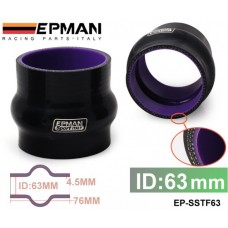 EPMAN 2.5" 63mm Silicone Hump Coupler Hose Black Reinforced Turbo Coupling EP-SSTF63