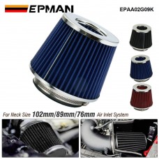 EPMAN Universal Car Modified Air Filter Mushroom Head Air Filter Elements 102mm/89mm/76mm Air Inlet System EPAA02G09K