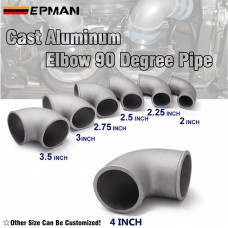EPMAN Cast Aluminum Elbow 90 Degree Pipe 51mm 57mm 63mm 70mm 76mm 89mm 102mm 2" 2.25" 2.5" 2.75" 3" 3.5" 4" Universal TK-LZG