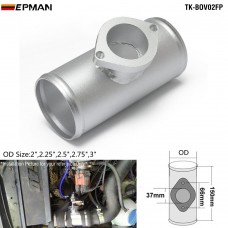 EPMAN 2" 2.25" 2.5" 2.75" 3" Turbo Blow Off Valve Flange Adapter T-Pipe For Type-S RS RZ FV Bov TK-BOV02FP