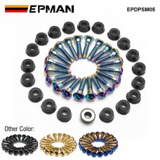 EPMAN 20PCS/Pack Rocker Cover Bolts With Washers M6 For Nissan Skyline R32 R33 GTST R34 For Mitsubishi EVO 1 / 2 / 3 / 4 / 5 / 6 / 7 / 8 / 9 / 10 EPDPSM05