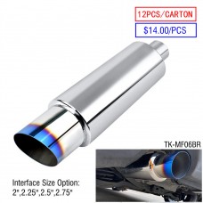 EPMAN 12PCS/Carton Car motorbike Exhaust systems Muffler Tip Universal Stainless steel ID 51MM 57MM 63MM 70MM Outlet 89mm styling Silencer tail pipe TK-MF06BR 