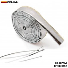  EPMAN Heat Shield Sleeve Insulated Wire Hose Cover Wrap Loom Tube 10mm*10meter EP-WR100GZ