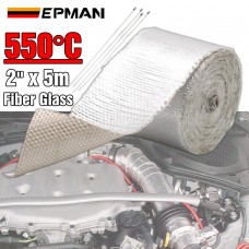 EPMAN 2'' x 5M Thermal exhaust Tape Air Intake Heat Insulation Shield Wrap Reflective Heat Barrier Universal Engine EP-WR11BDJ