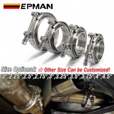 EPMAN 2",2.25",2.5",2.75",3",3.25",3.5",3.75",4",4.5" V-band Clamp Fit All Style Exhaust System EP-VKG