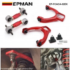 EPMAN Tuner Front & Rev Rear Camber Kit Combo Suspension Control Arm For Honda Civic 96-00 EK EP-FCACA-02EK
