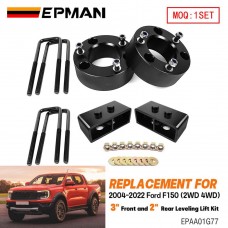 EPMAN 3" F+2" R Full Suspension Lift Kits 3inch Front Strut Spacers and 2inch Rear Leveling Kit For 2004-2022 Ford F-150 4/2WD EPAA01G77
