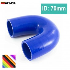 10pcs/unit Universal 70mm Silicone 180 degree connector elbow Coupler TK-SS180RS70