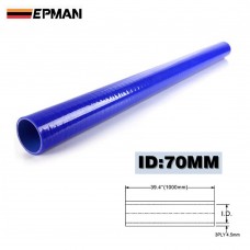 5Pcsx1M ID:70mm Straight Silicone Coolant Hose Pipe Turbo Piping 