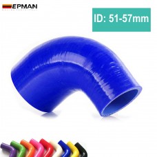 10pcs/unit Universal 51mm to 57mm Silicone 90 degree reducer connector elbow Coupler TK-SS90R5157