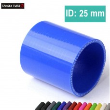 10PCS/Unit Universal 25mm Straight Silicone Tube/ Silicone Hose - Blue/Red/Black TK-SS0RS25